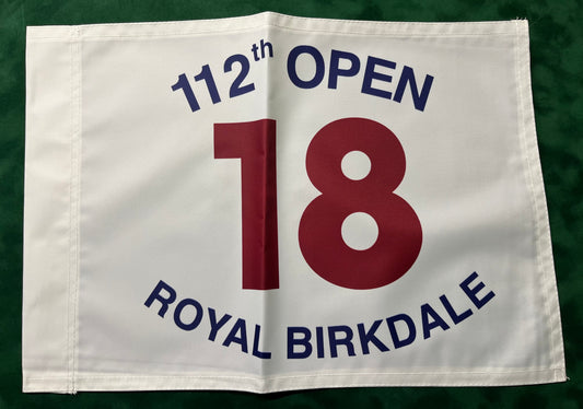 112th Open Championship at Royal Birkdale Unsigned Golf Flag (White)