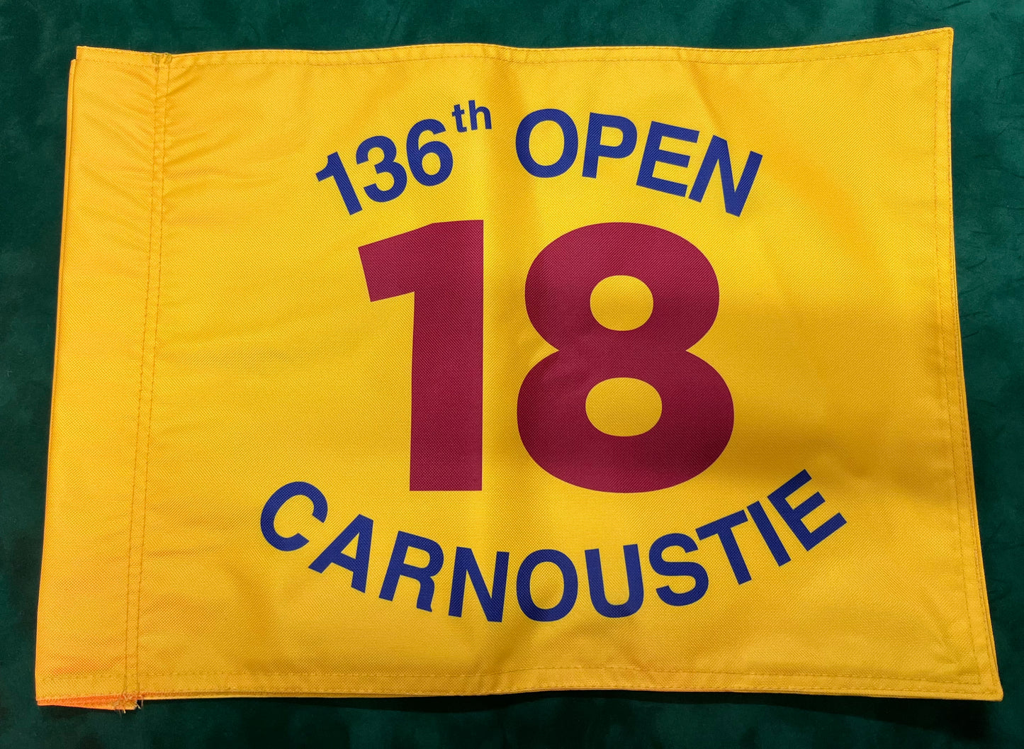 136th Open Championship at Carnoustie Unsigned Golf Flag (Yellow)
