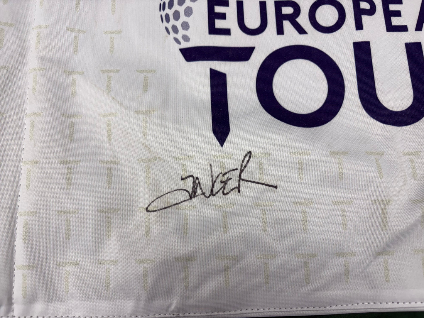 Abraham Ancer Signed European Tour Golf Pin Flag + Dealer COA