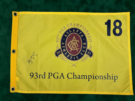 Keegan Bradley 2011 Winner Signed 93rd PGA Championship Golf Flag + Dealer COA