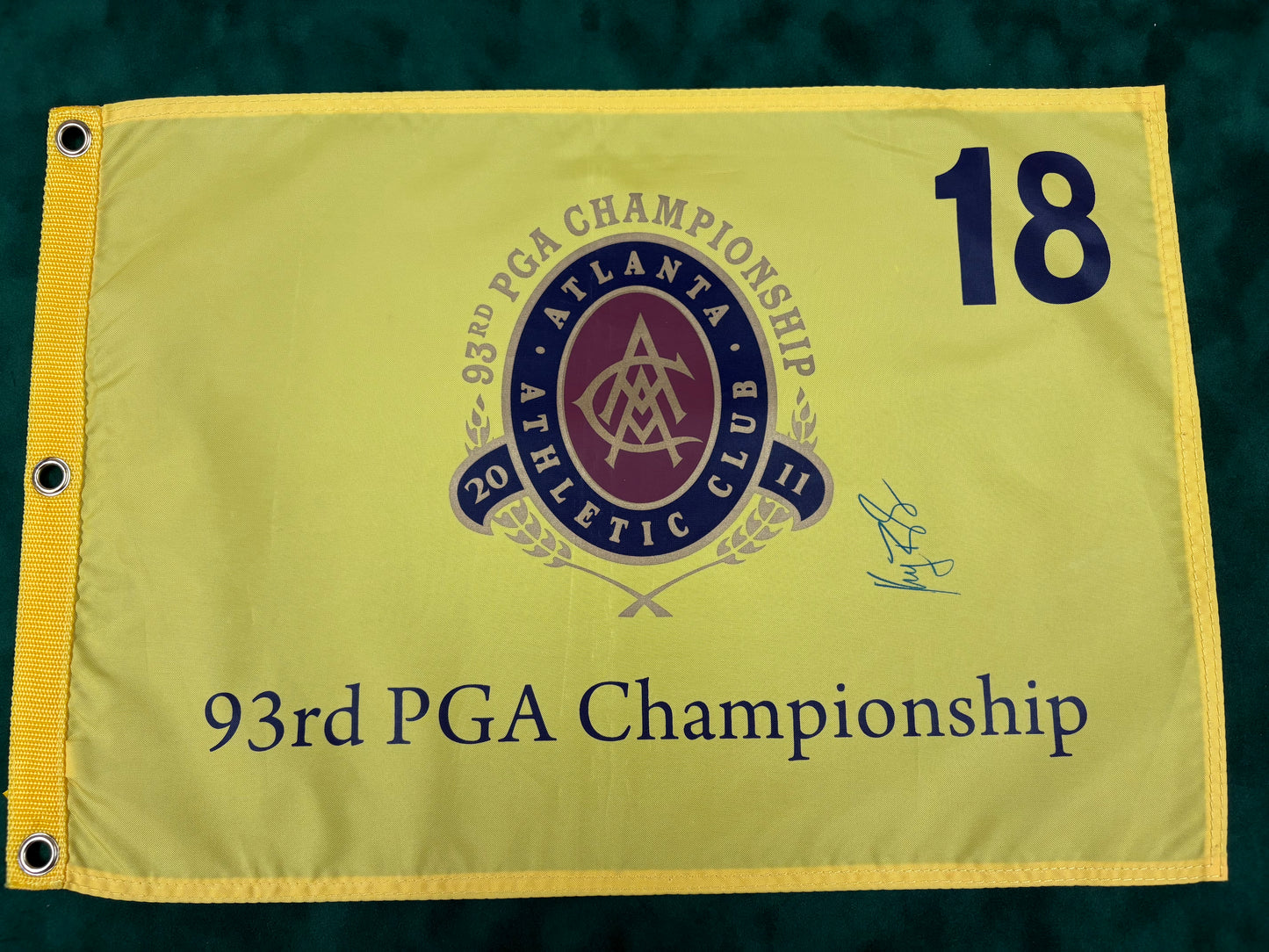 Keegan Bradley 2011 Winner Signed 93rd PGA Championship Golf Flag + Dealer COA