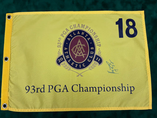 Keegan Bradley 2011 Winner Signed 93rd PGA Championship Golf Flag + Dealer COA