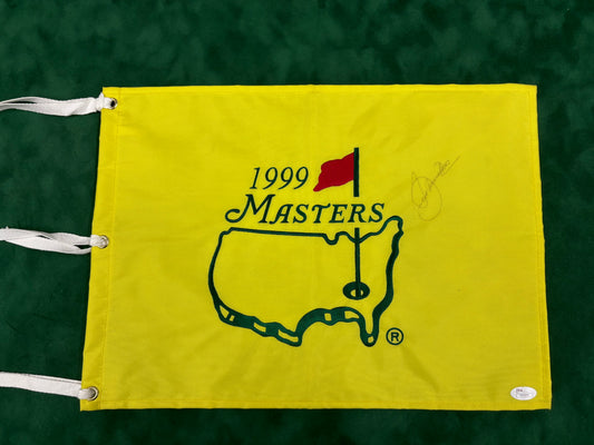 Seve Ballesteros - Golf Legend Signed 1999 Masters Golf Pin Flag + JSA COA