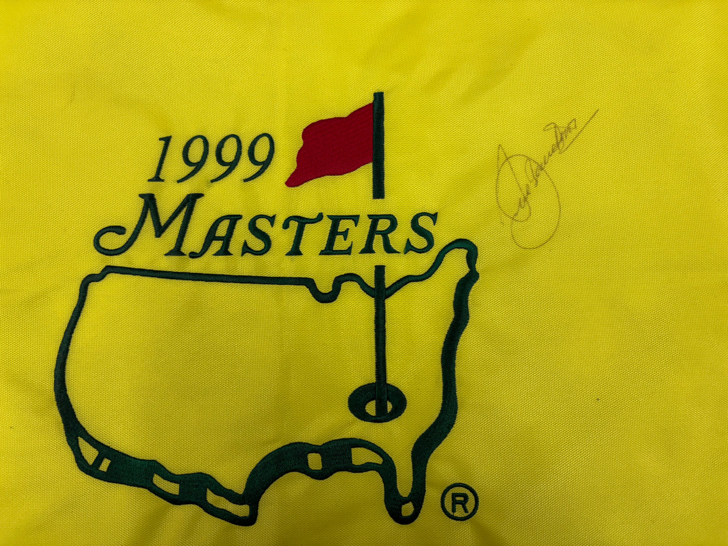 Seve Ballesteros - Golf Legend Signed 1999 Masters Golf Pin Flag + JSA COA