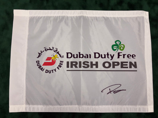Paul Casey 2013 Winner Signed Dubai Duty Free Irish Open Golf Flag + Cert