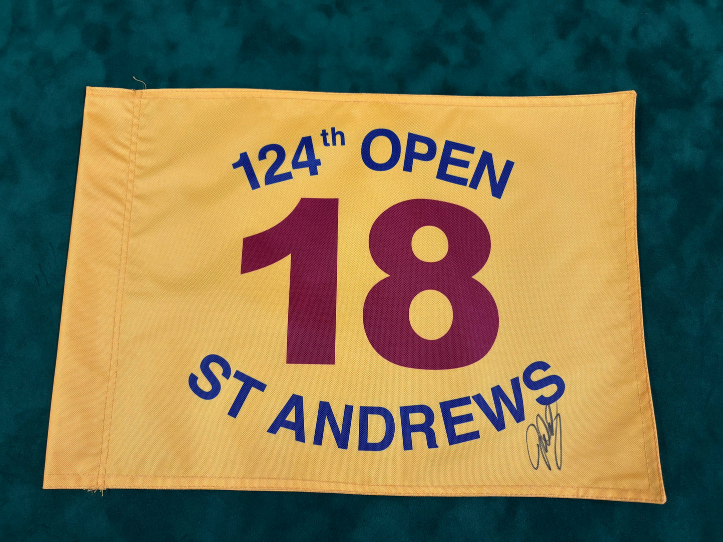 John Daly Winner Signed 124th Open at St Andrews Golf Flag + Dealer COA