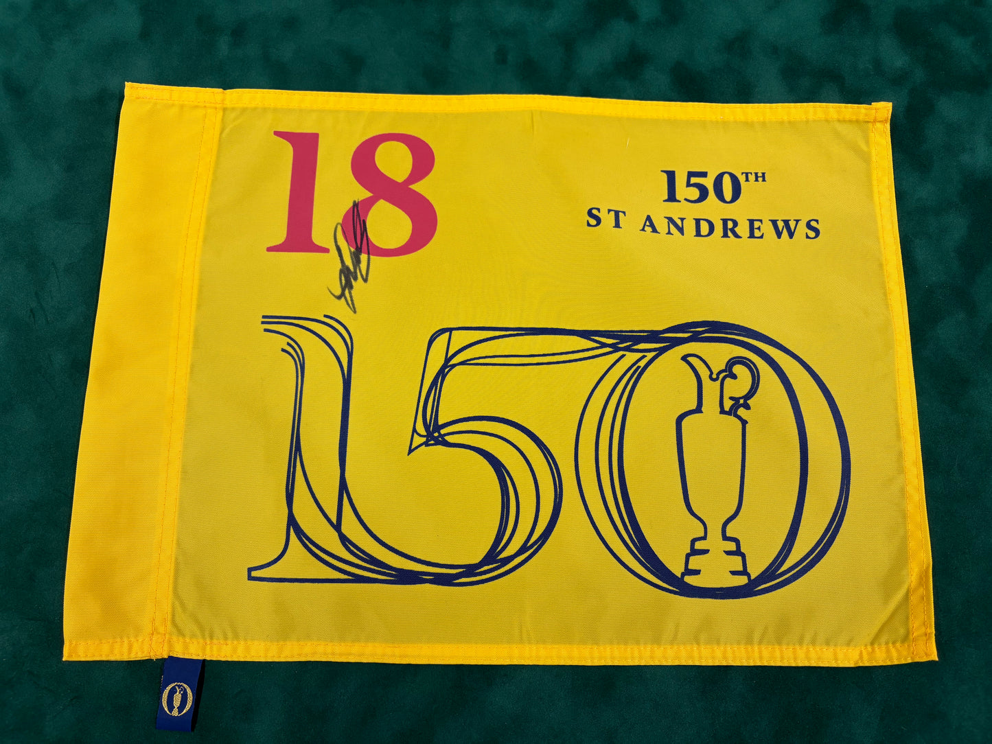 John Daly Signed 150th Open at St Andrews Golf Flag + Dealer COA