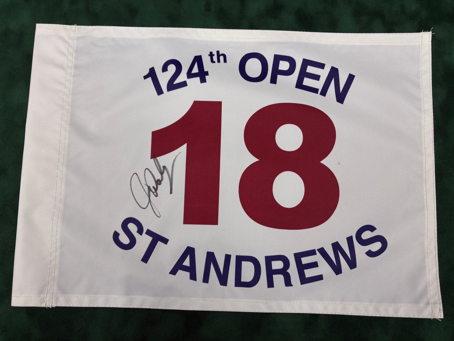 John Daly Winner Signed 124th Open at St Andrews Golf Flag + Dealer COA
