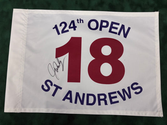 John Daly Winner Signed 124th Open at St Andrews Golf Flag + Dealer COA