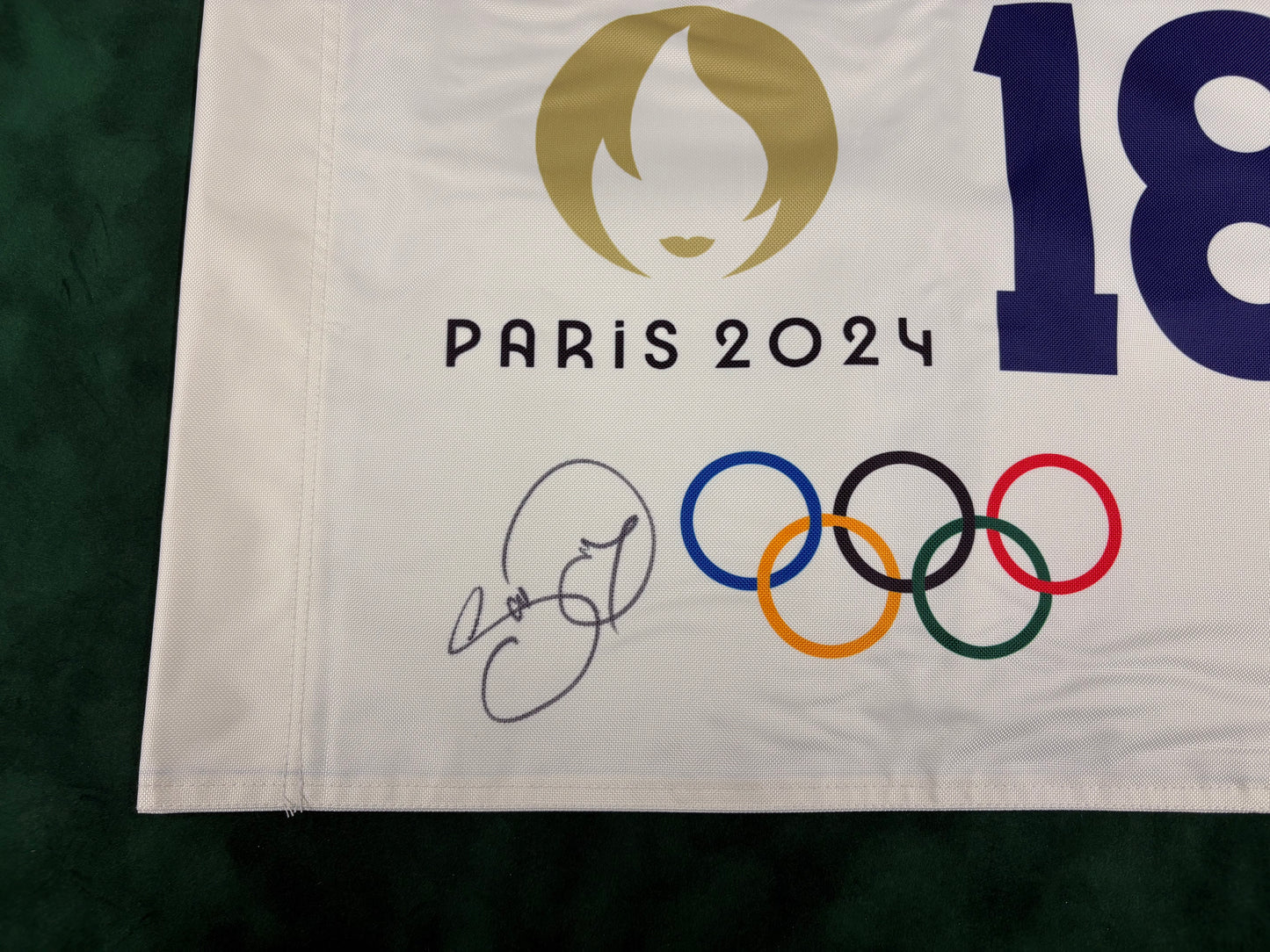Jason Day Signed Paris 2024 Olympic Golf Flag + Dealer COA
