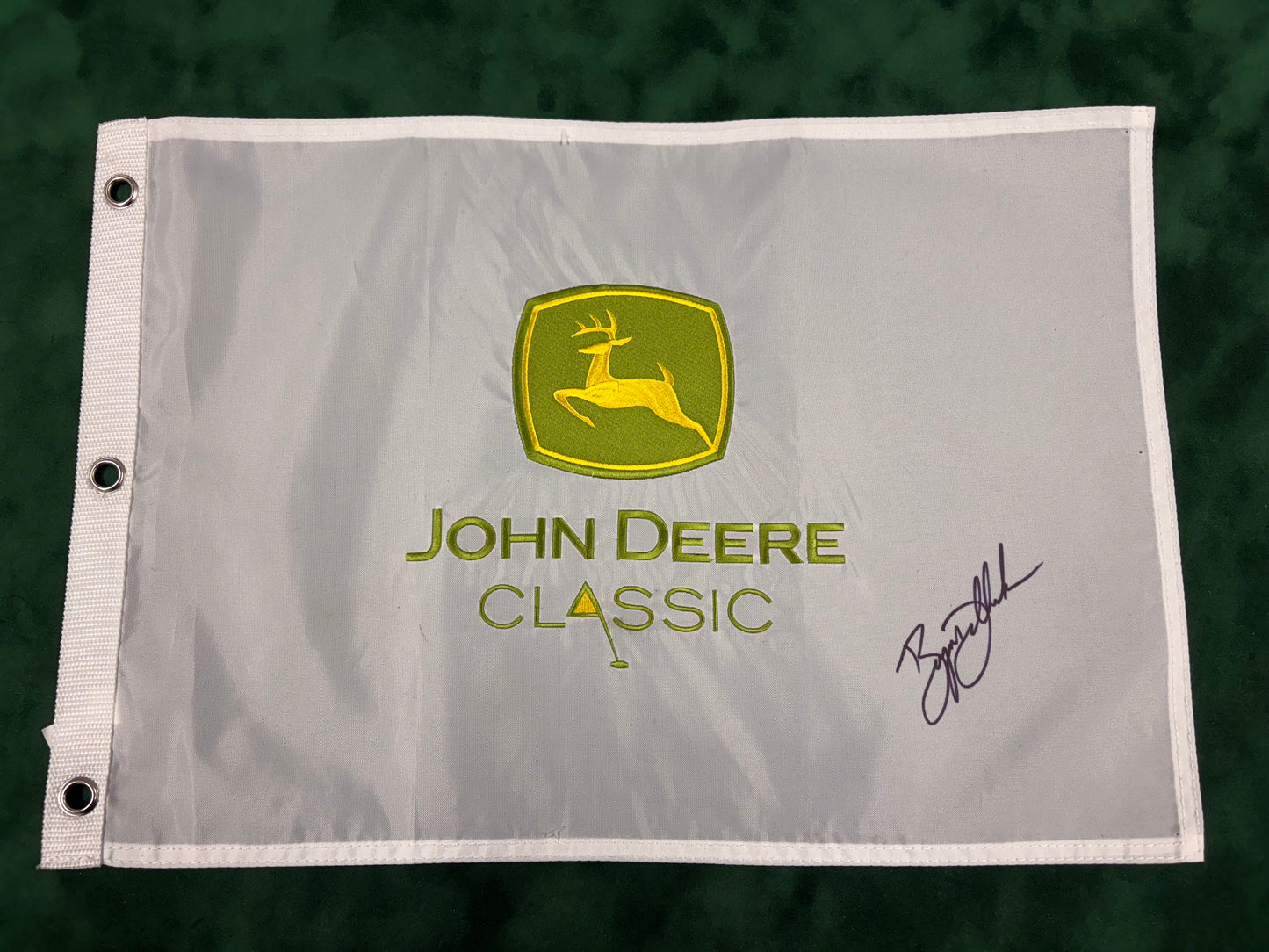 Bryson DeChambeau Rare Signed John Deere Classic Golf Pin Flag + Dealer COA