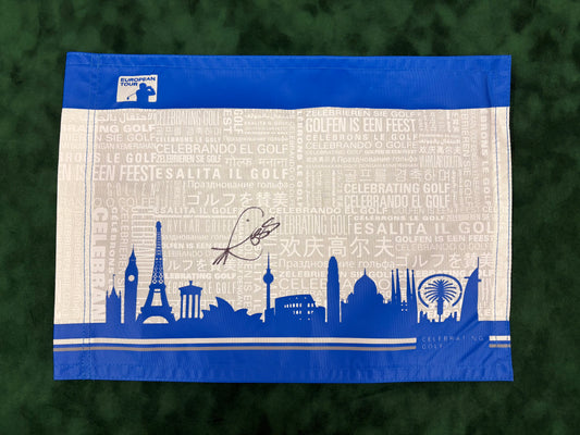 Ross Fisher Signed European Tour Golf Pin Flag + Dealer COA