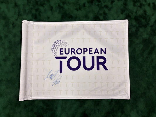Matt Fitzpatrick Signed European Tour Golf Flag + Dealer COA