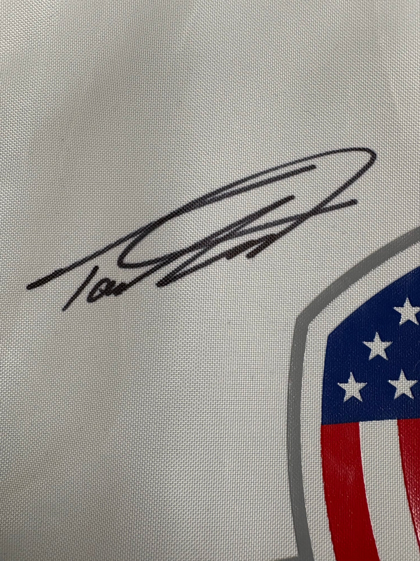 Tommy Fleetwood Signed 2018 Ryder Cup at Le Golf National Golf Pin Flag + Dealer COA
