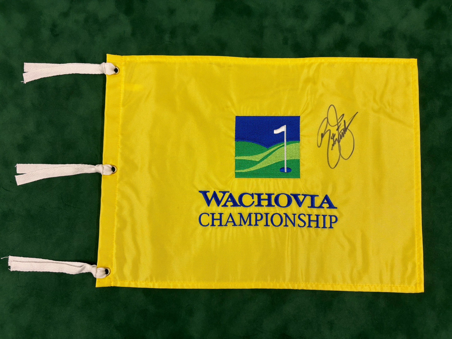 Rickie Fowler Signed Wachovia Championship Golf Pin Flag + Dealer COA