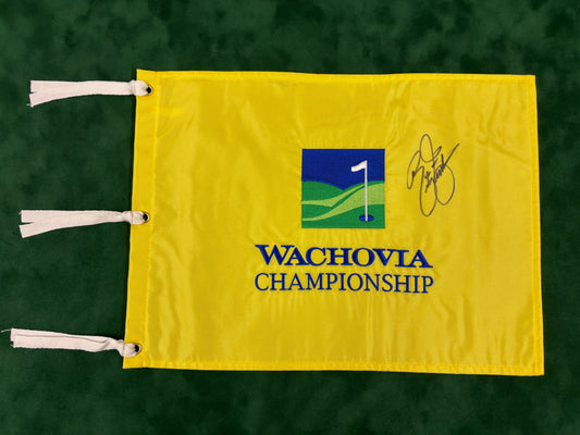 Rickie Fowler Signed Wachovia Championship Golf Pin Flag + Dealer COA