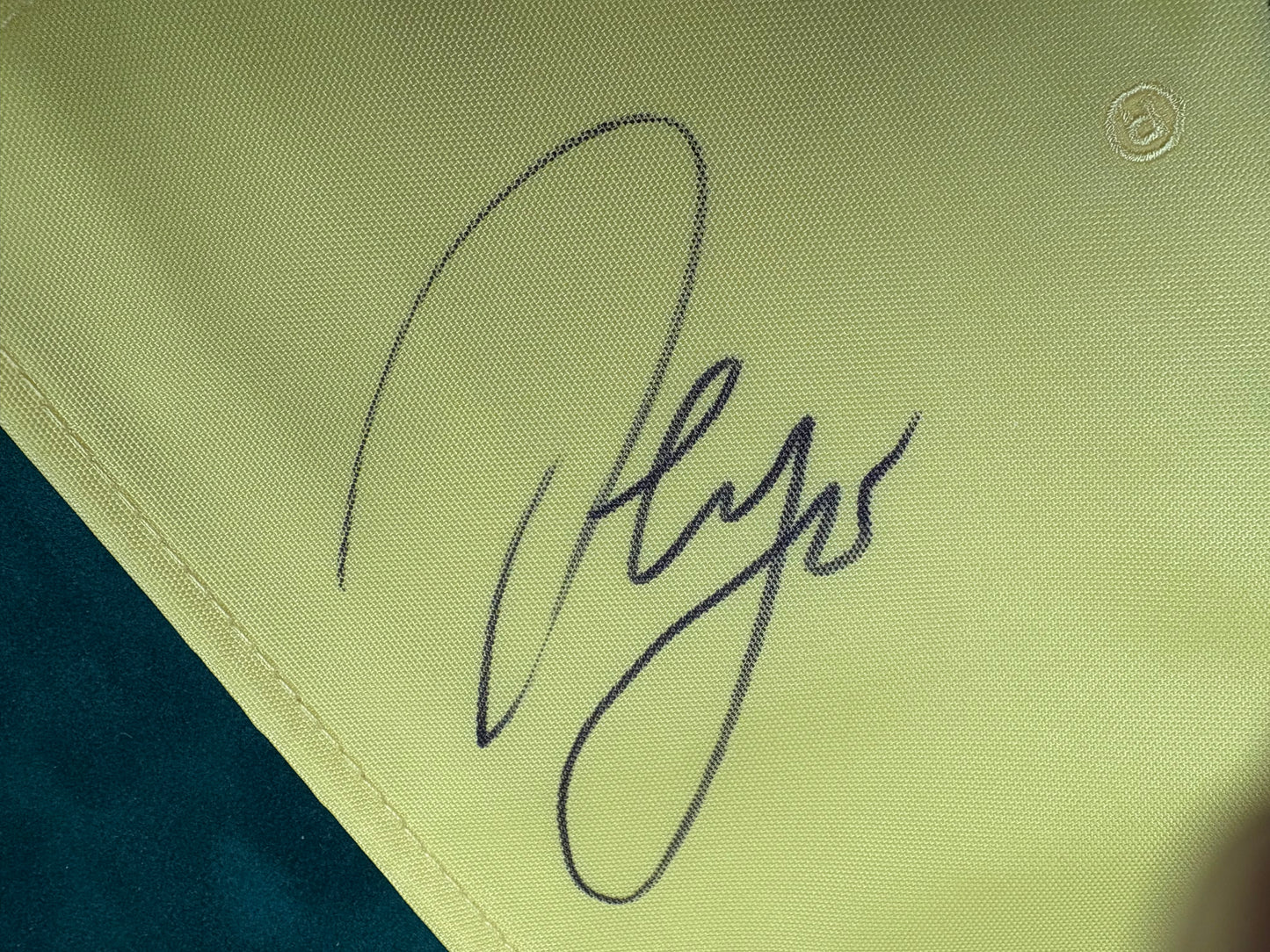 Sergio García Winner Signed 2017 Masters Golf Pin Flag + Dealer COA