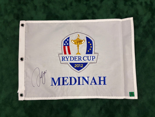 Sergio García Signed 2012 Ryder Cup at Medinah Golf Pin Flag + Dealer COA GJA