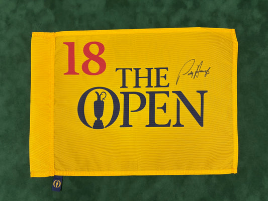 Pádraig Harrington Signed Undated The Open Golf Pin Flag + Dealer COA
