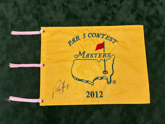 Pádraig Harrington 2012 Winner Signed Masters Par 3 Contest Golf Pin Flag + Dealer COA