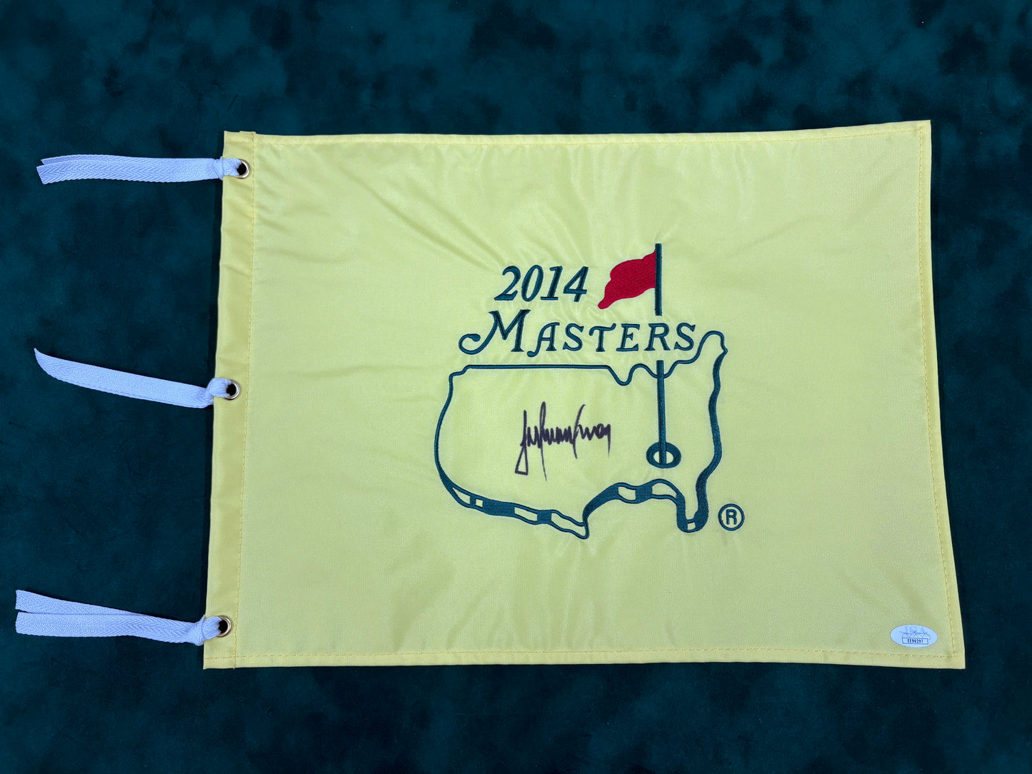Trevor Immelman Signed 2014 Masters Golf Pin Flag + Dealer COA