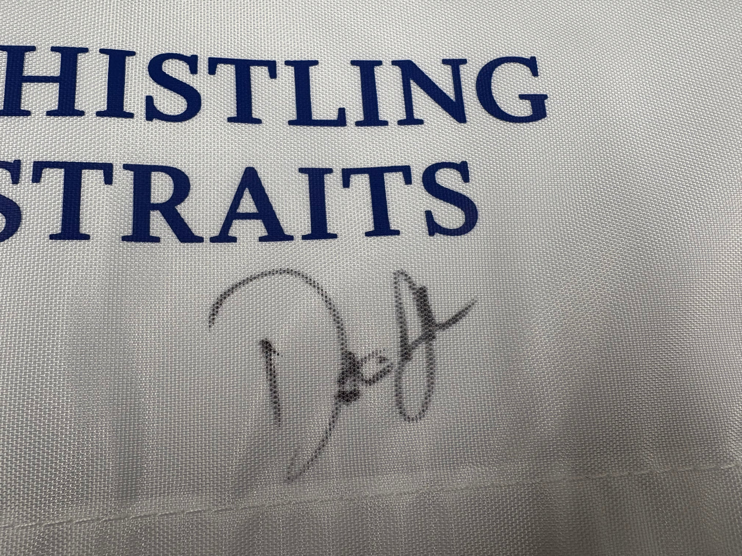 Dustin Johnson Signed 2020 Ryder Cup at Whistling Straits Golf Pin Flag + Dealer COA