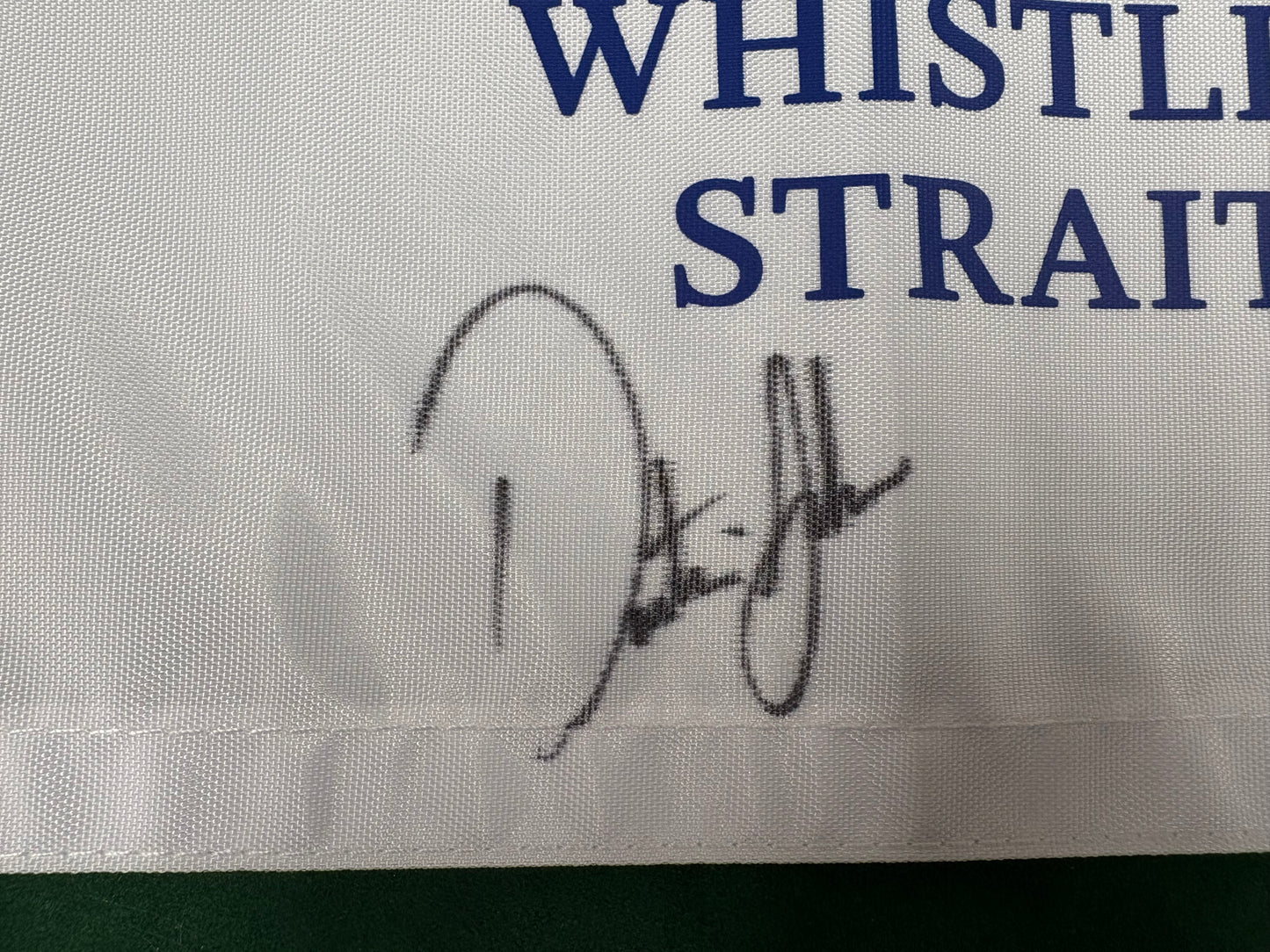 Dustin Johnson Signed 2020 Ryder Cup at Whistling Straits Golf Pin Flag + Dealer COA