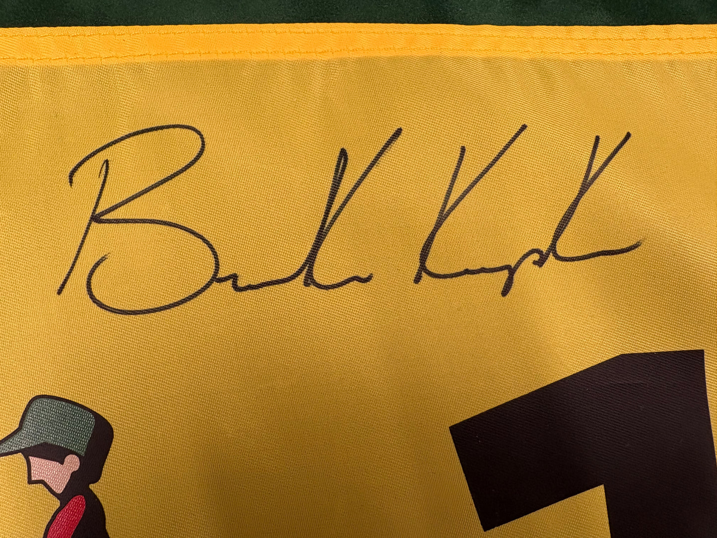 Brooks Koepka Winner Signed 2019 PGA Championship at Bethpage Black Yellow Golf Flag + Dealer COA JSA Witness