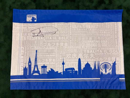 Pablo Larrazábal Signed European Tour Golf Flag + Dealer COA