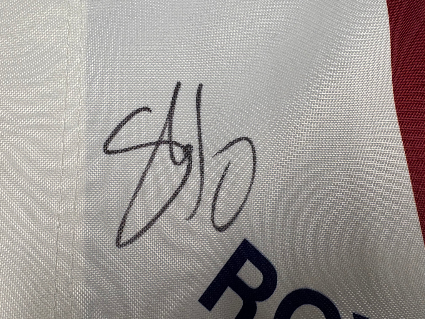 Shane Lowry Winner Signed 148th Open at Royal Portrush White Golf Flag + Dealer COA