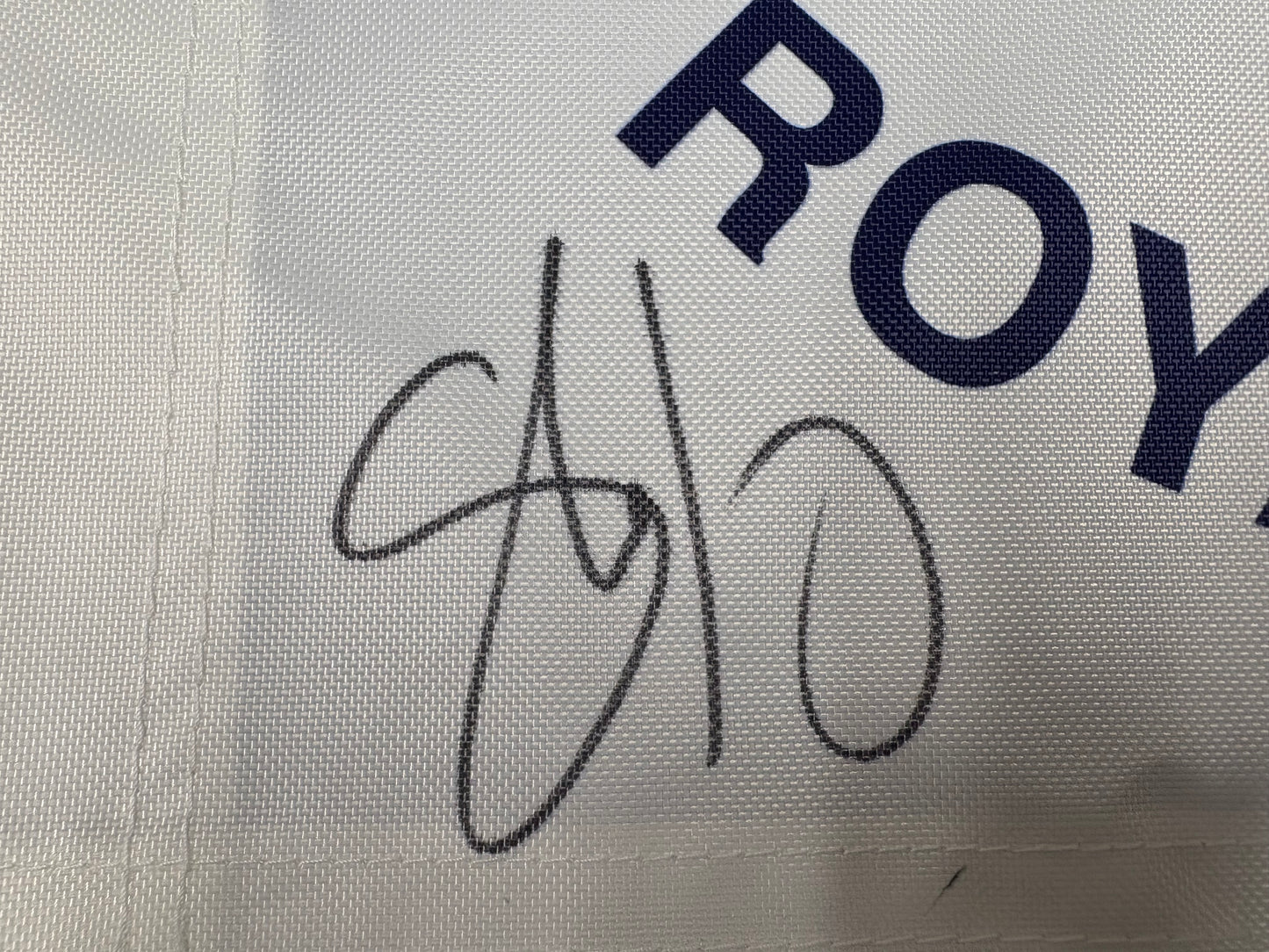 Shane Lowry Winner Signed 148th Open at Royal Portrush White Golf Flag + Dealer COA