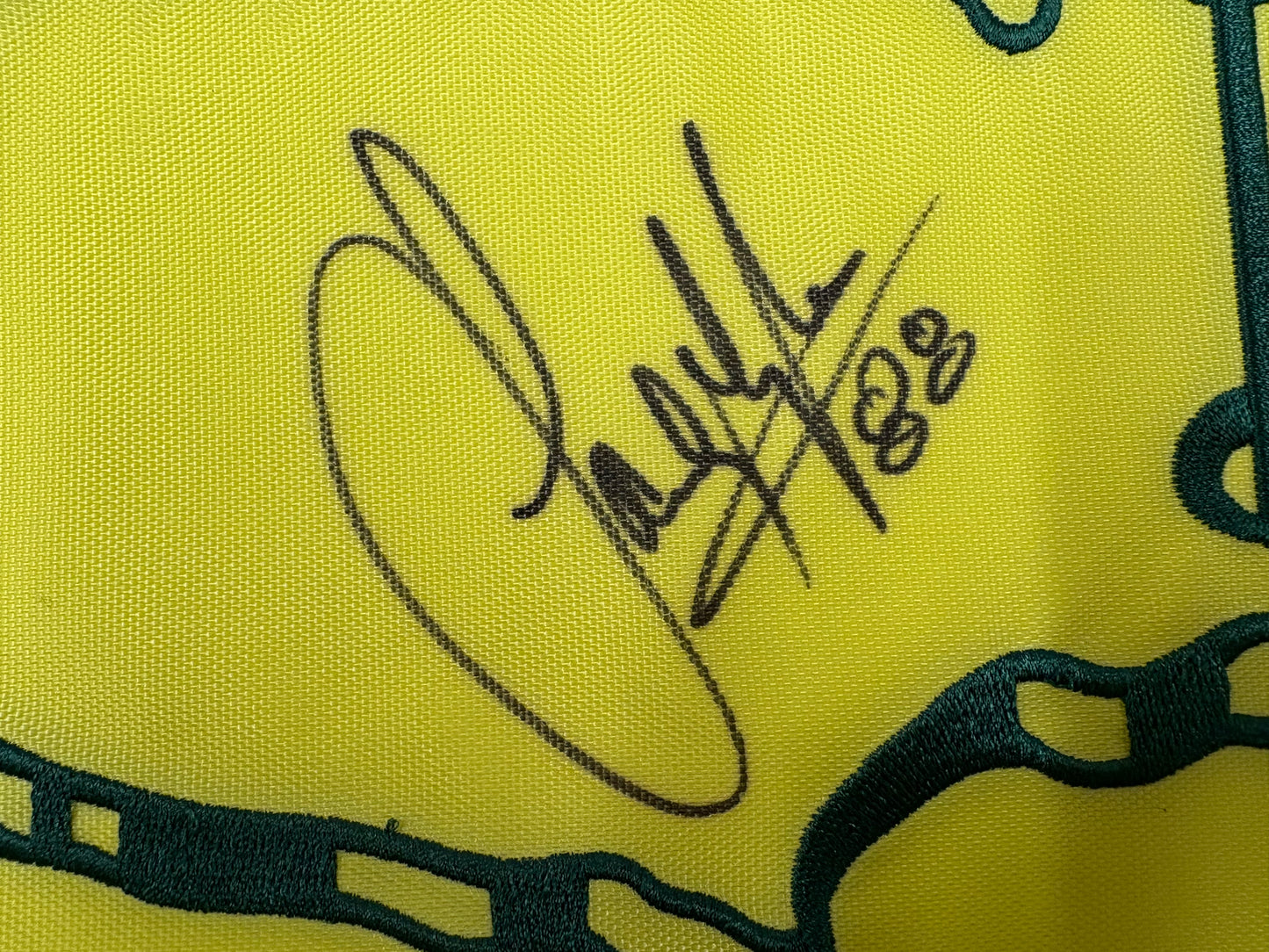 Sandy Lyle 1988 Winner Signed Masters Golf Flag + Dealer COA JSA Witness