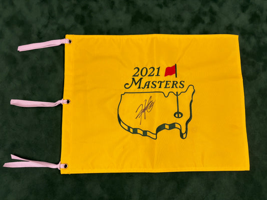 Hideki Matsuyama Winner Signed 2021 Masters Golf Flag + Dealer COA