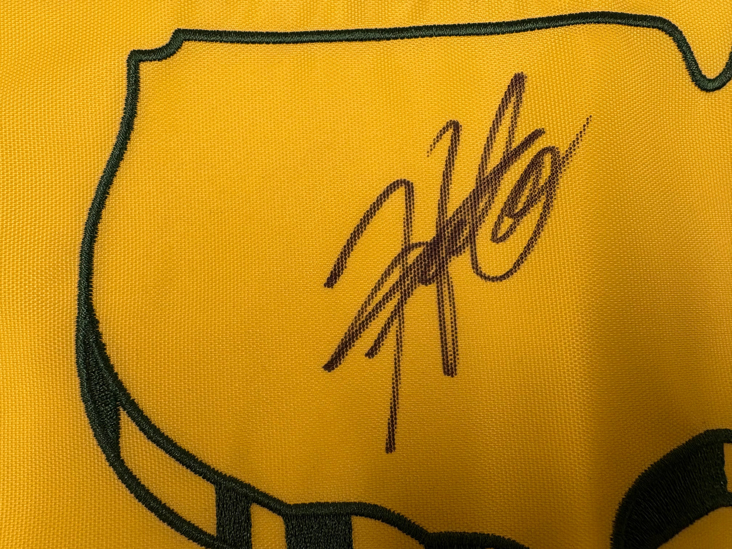 Hideki Matsuyama Winner Signed 2021 Masters Golf Flag + Dealer COA