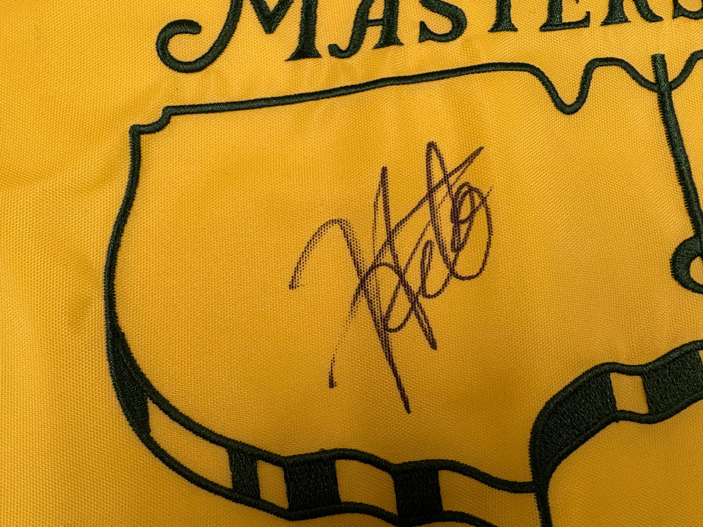 Hideki Matsuyama Winner Signed 2021 Masters Golf Flag + Dealer COA
