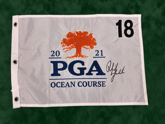 Phil Mickelson Winner Signed 2021 US PGA Championship at Ocean Course Golf Flag + Dealer COA