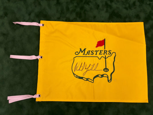 Phil Mickelson Three-Time Winner Signed Undated Masters Golf Flag + Dealer COA