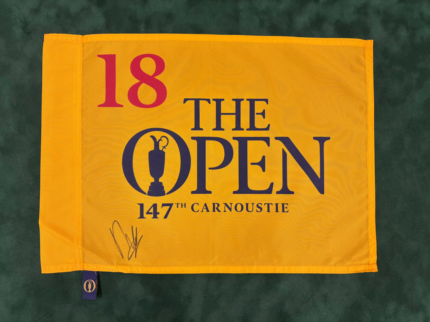 Francesco Molinari Winner Signed 147th Open at Carnoustie Golf Flag + Dealer COA
