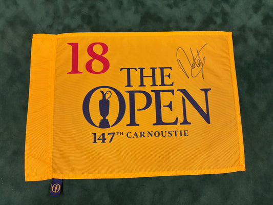 Francesco Molinari Winner Signed 147th Open at Carnoustie Golf Flag + Dealer COA