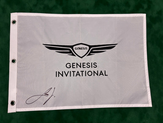 Joaquín Niemann Signed Genesis Invitational Golf Flag + Dealer COA