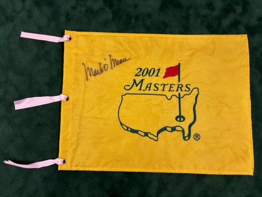Mark O'Meara Signed 2001 Masters Golf Flag + Dealer COA