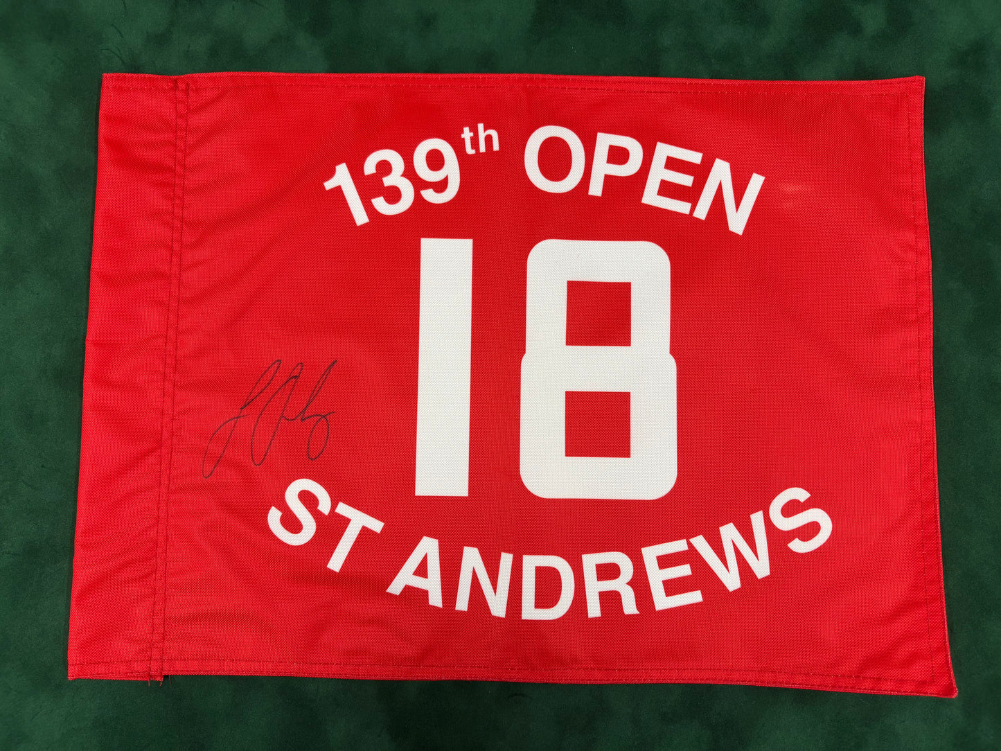 Louis Oosthuizen Winner Signed 139th Open at St Andrews Red Golf Flag + Dealer COA