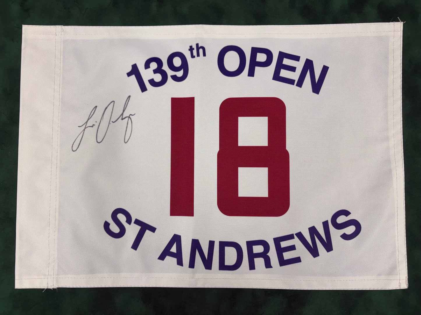 Louis Oosthuizen Winner Signed 139th Open at St Andrews Golf Flag + Dealer COA