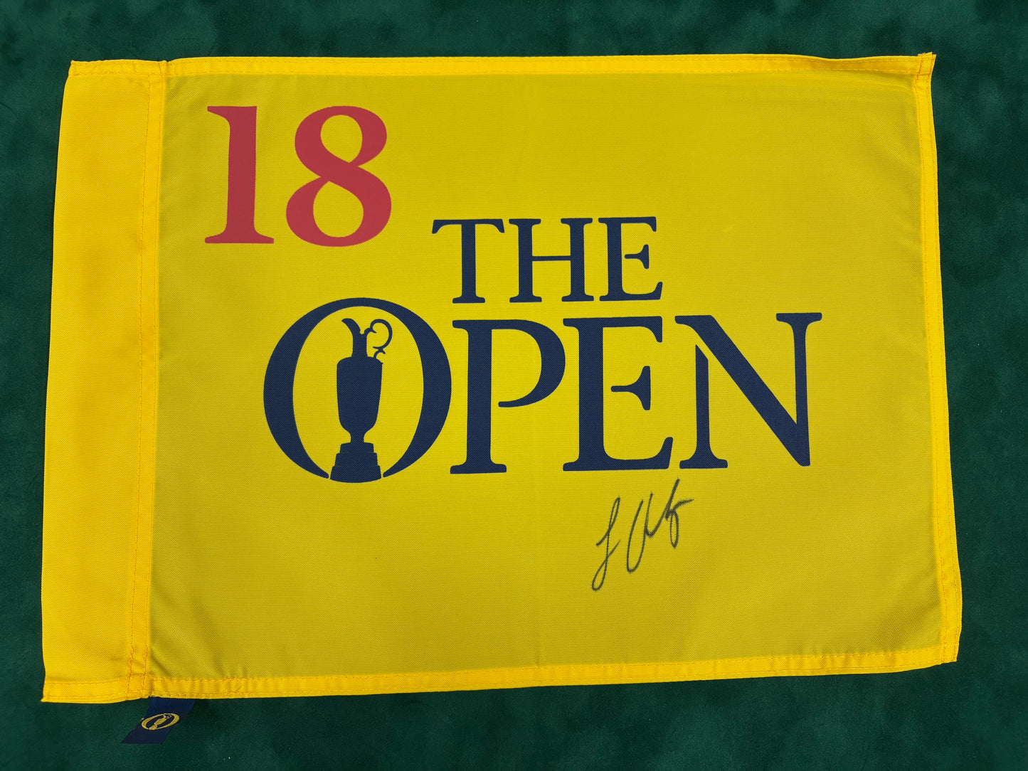 Louis Oosthuizen Signed Undated The Open Golf Flag + Dealer COA