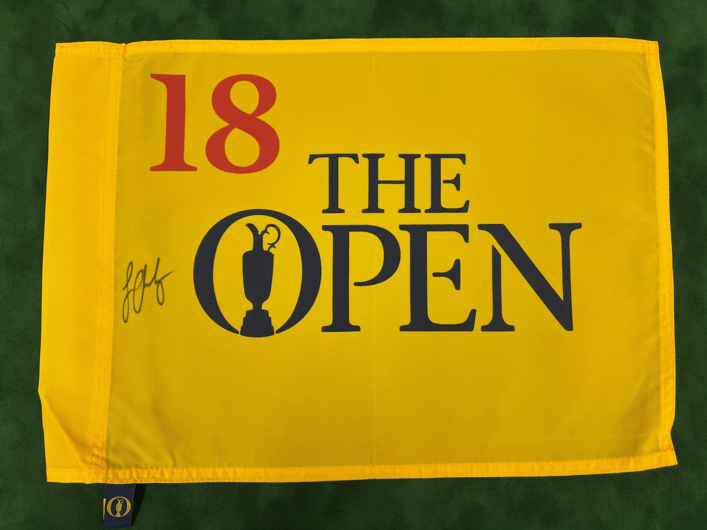 Louis Oosthuizen Signed Undated The Open Golf Flag + Dealer COA