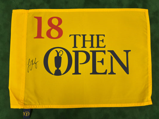 Louis Oosthuizen Signed Undated The Open Golf Flag + Dealer COA