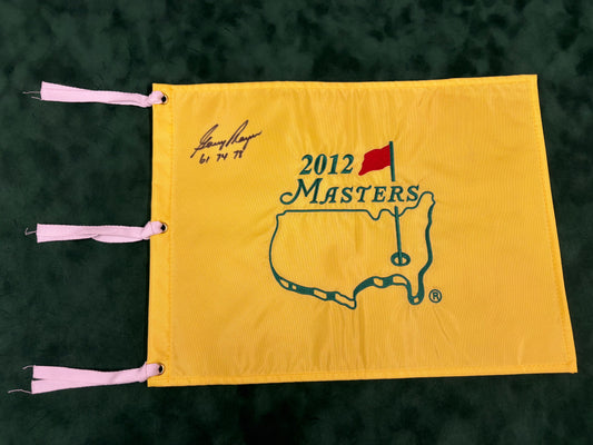 Gary Player Signed Winning Years Masters Golf Flag + Dealer COA