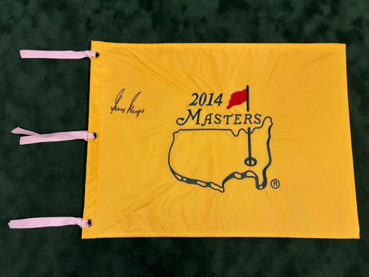 Gary Player Signed 2014 Masters Golf Flag + Dealer COA