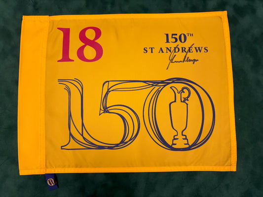 Gary Player Signed 150th Open at St Andrews Golf Flag + Dealer COA