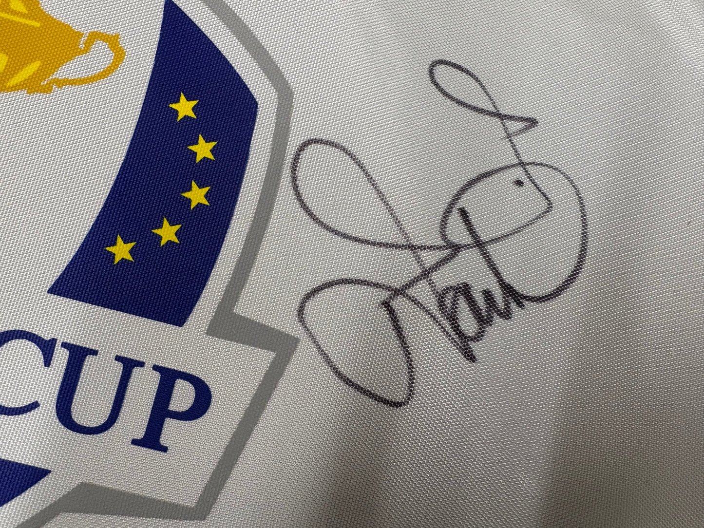Ian Poulter Signed 2012 Ryder Cup at Medinah Golf Flag + Dealer COA